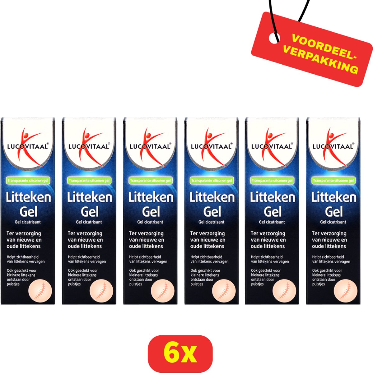 Lucovitaal Litteken Gel - 6 x 20 ml - Voordeelverpakking