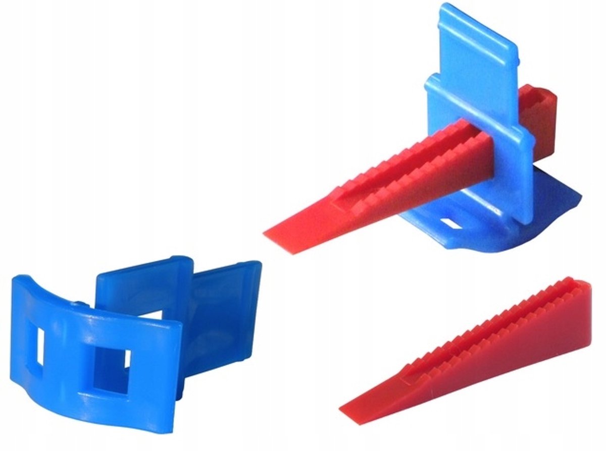 Merkloos Tegel Leveling Systeem: 100 Wiggen + 400 Clips