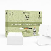 Cosmeau Détergent à lessive Bandes de lavage 120 Lavages Spring Fresh Feuilles de lessive Feuilles de détergent - Fris Plastic Free Biodegradable Eco