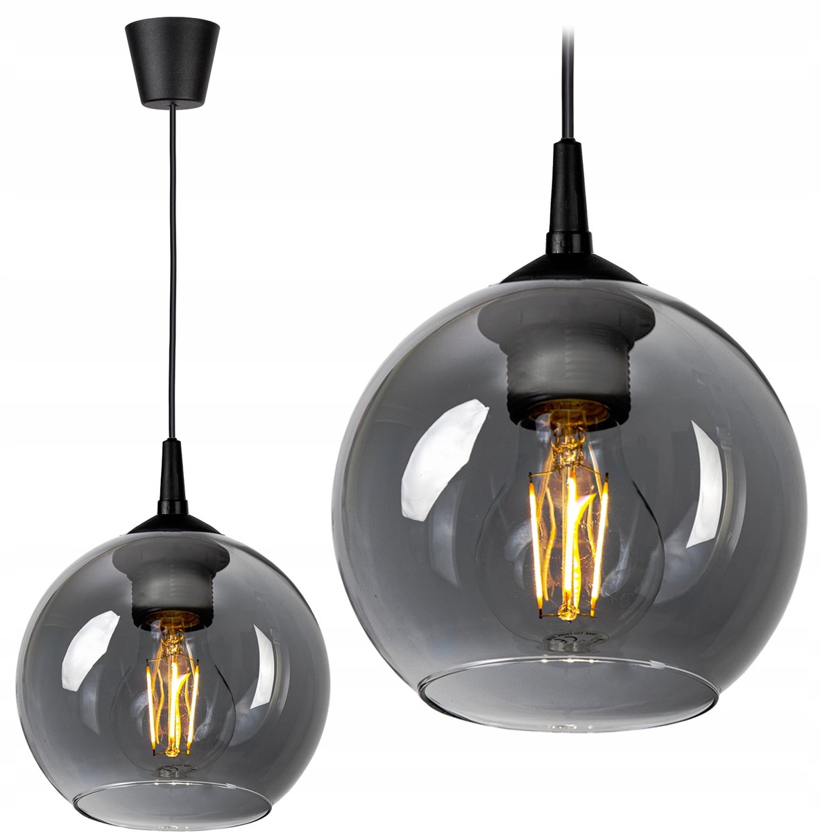 Stijlvolle Glazen Hanglamp - Dimbare Plafondlamp met E27 Fitting