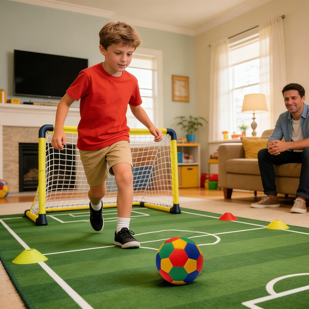 casalora® Bal, voetbal, zaalvoetbal, stille zaalvoetbal, kinder voetbal, strandvoetbal – 8 inch, zacht en veilig, geschikt voor jongens en meisjes van 3 tot 12 jaar