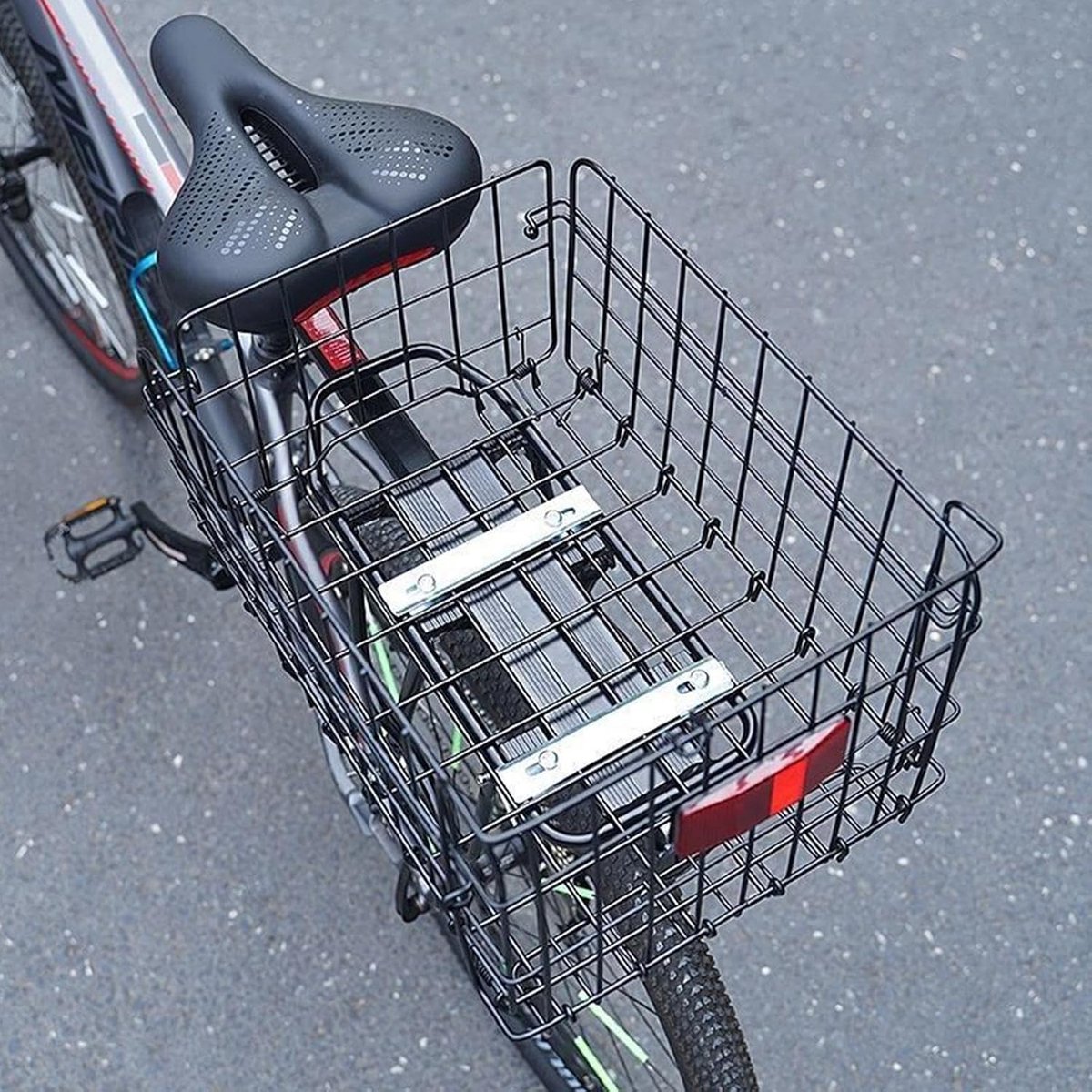 Fietsmand Achter - Fietsbagagedrager mand - Fietsen Organiseren - Opvouwbaar Ontwerp - 37 x 27 x 20 cm - Zwart