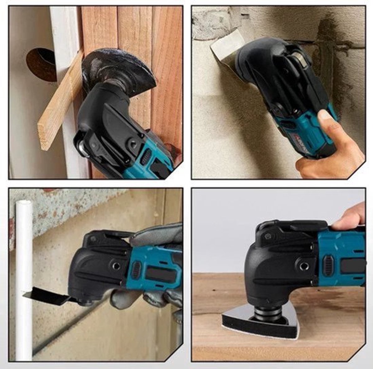 Oscillerend Multitool - Electrische Zaag - Multitool Gereedschap - Snelwisselsysteem, Variabele Snelheid - 200W - voor Houtbewerking – Zonder Accu
