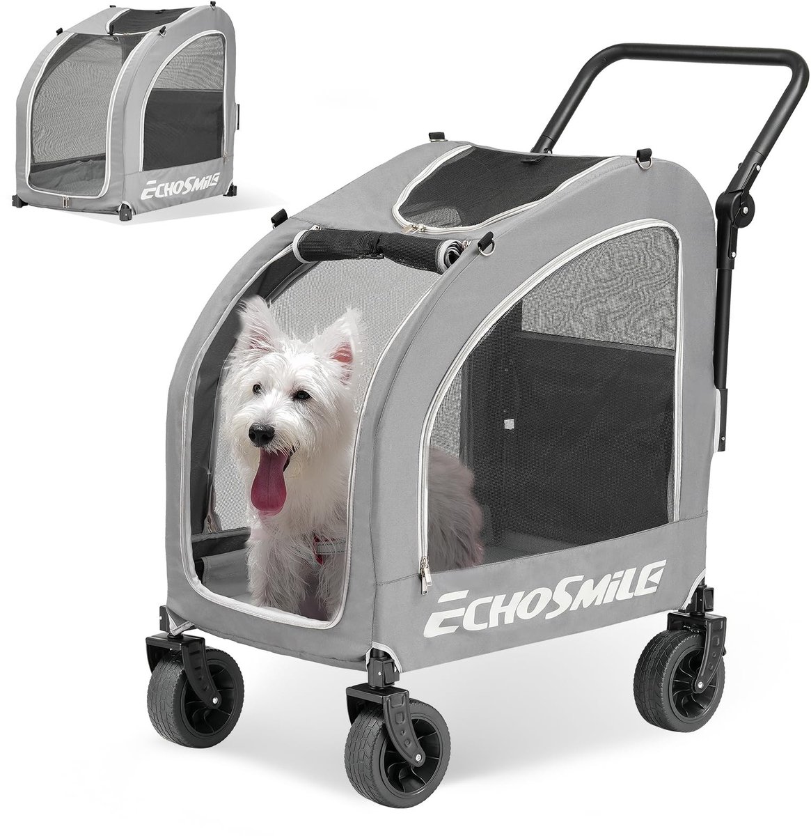 SolidKeus - Opvouwbare Hondenbuggy voor Kleine en Middelgrote Honden