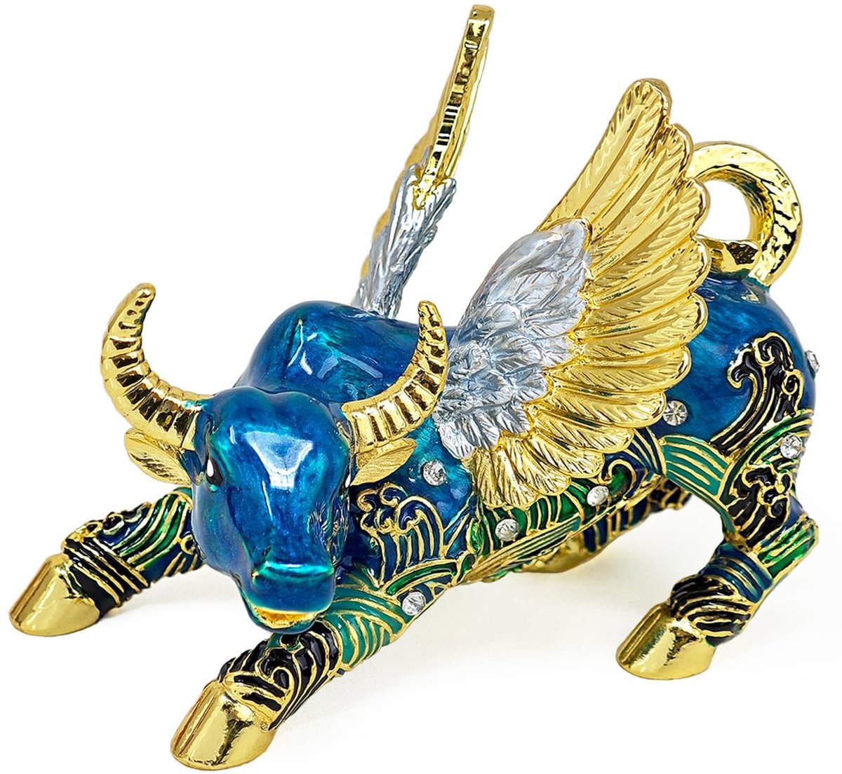 SolidKeus - Celestial Sky Bull Standbeeld voor Feng Shui Decor