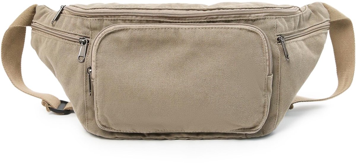 SolidKeus - Canvas Schoudertas Vintage Stijl met Ritsvakken