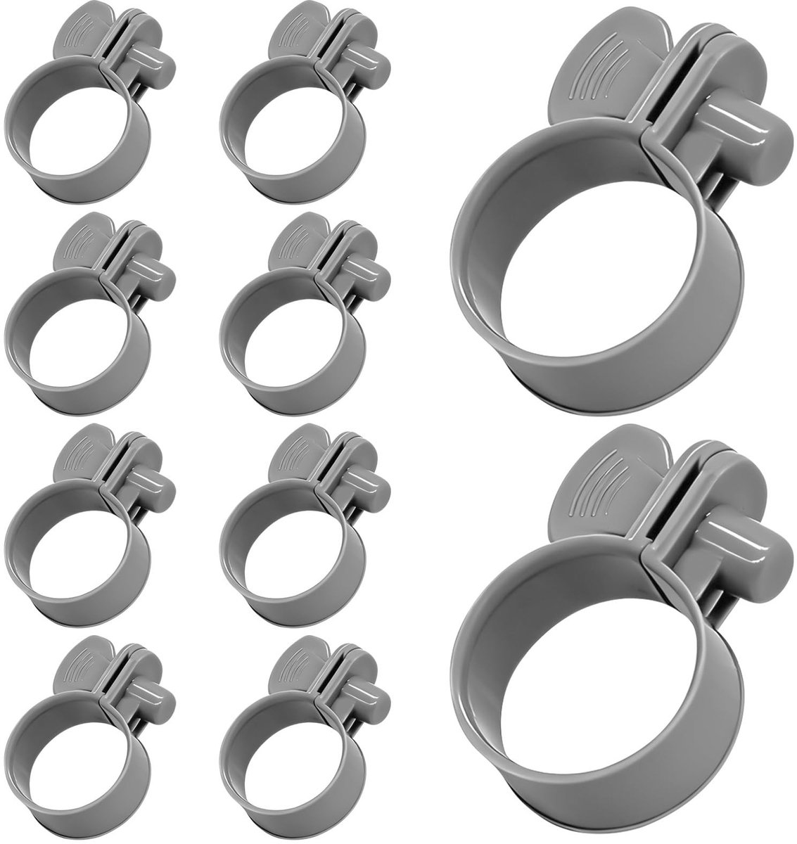 SolidKeus - 10 Stuks Plastic Slangklemmen voor Zwembaden