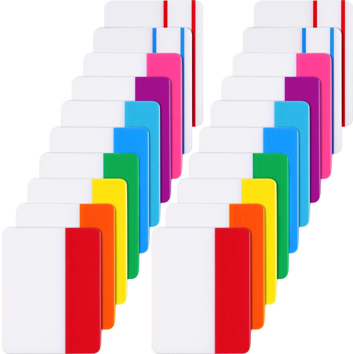 SolidKeus - Set van 400 Plakbare Index Tabs in 10 Kleuren