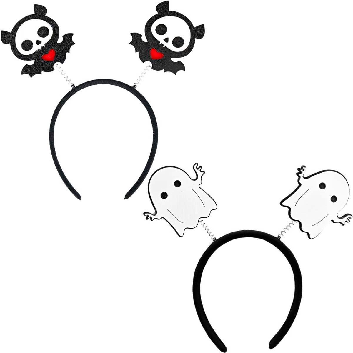 SolidKeus - 2 Stuks Halloween Veer Haarband met Grappige Ontwerpen
