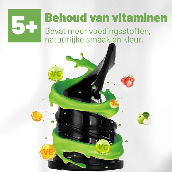SolidKeus - Slow Juicer met 1.8 L Capaciteit en Reversiefunctie — afbeelding 4