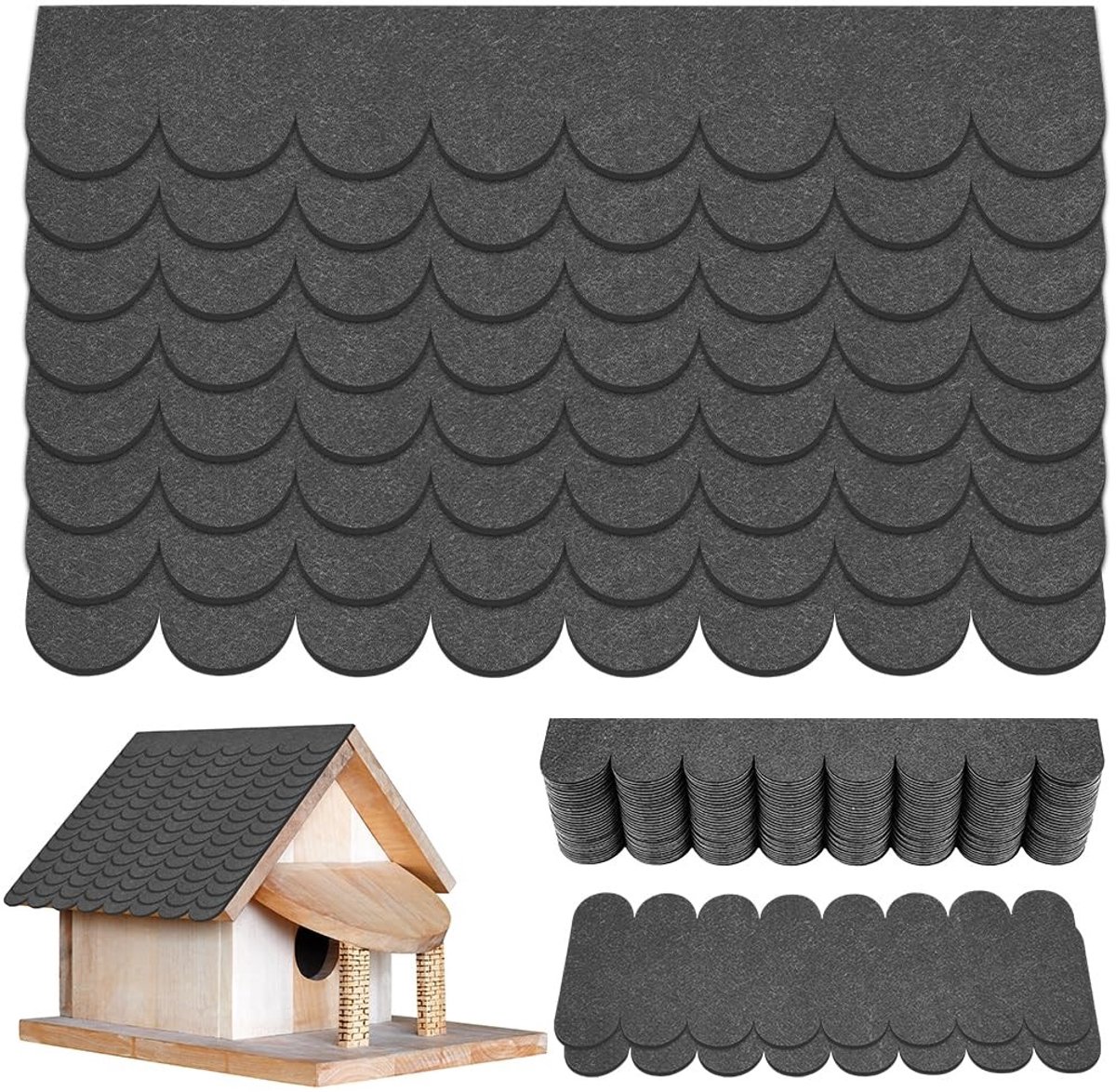 SolidKeus - 32 Stuks Zelfklevende Dakbedekking voor Vogelhuisjes