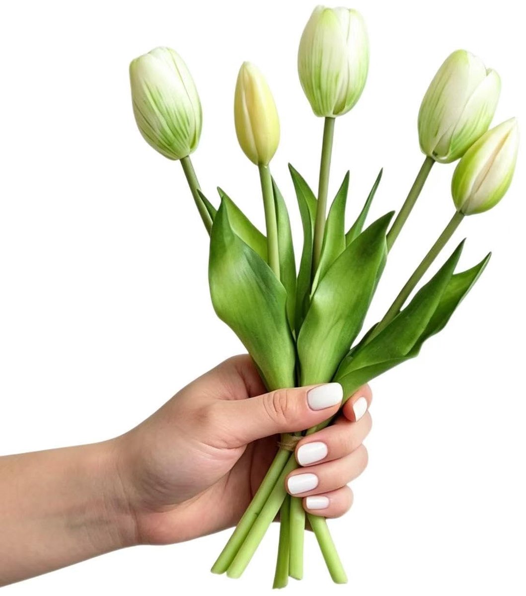 SolidKeus - Set van 5 Kunsttulpen voor Decoratie en Knutselen