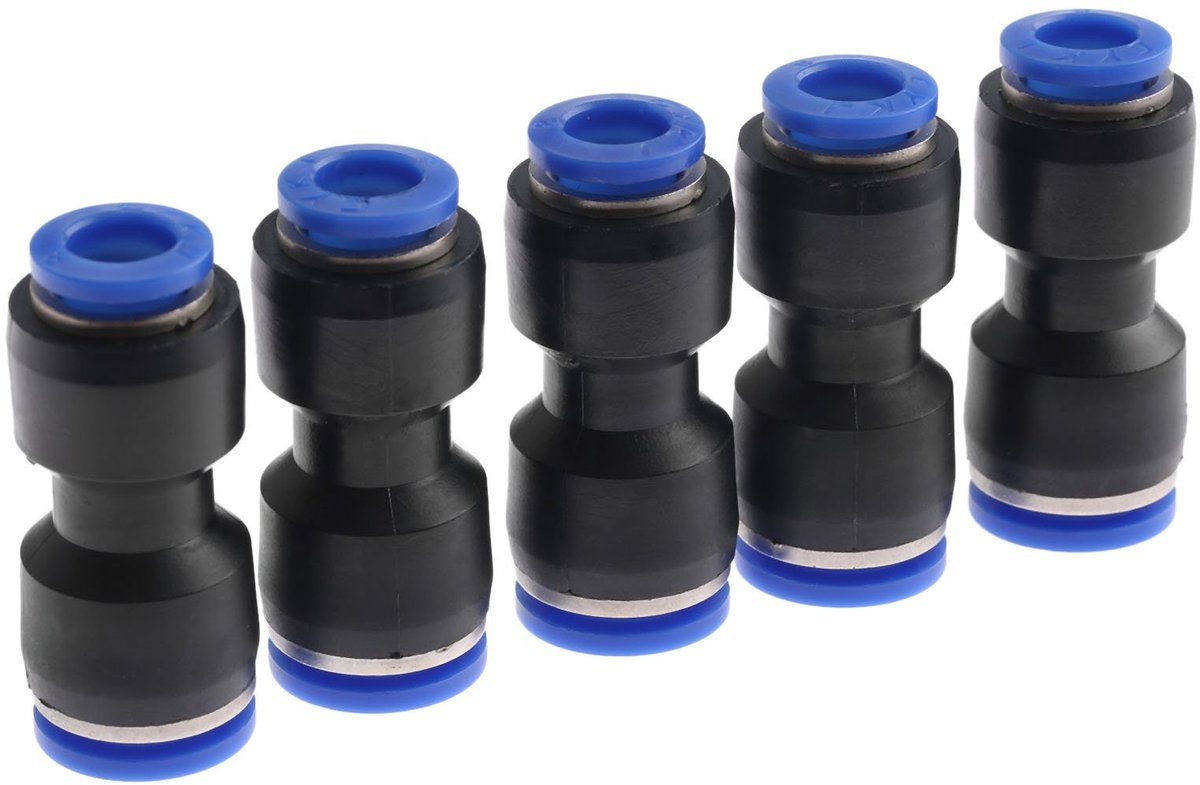 SolidKeus - Set van 5 Pneumatische Aansluitingen voor Water- en Luchtleidingen