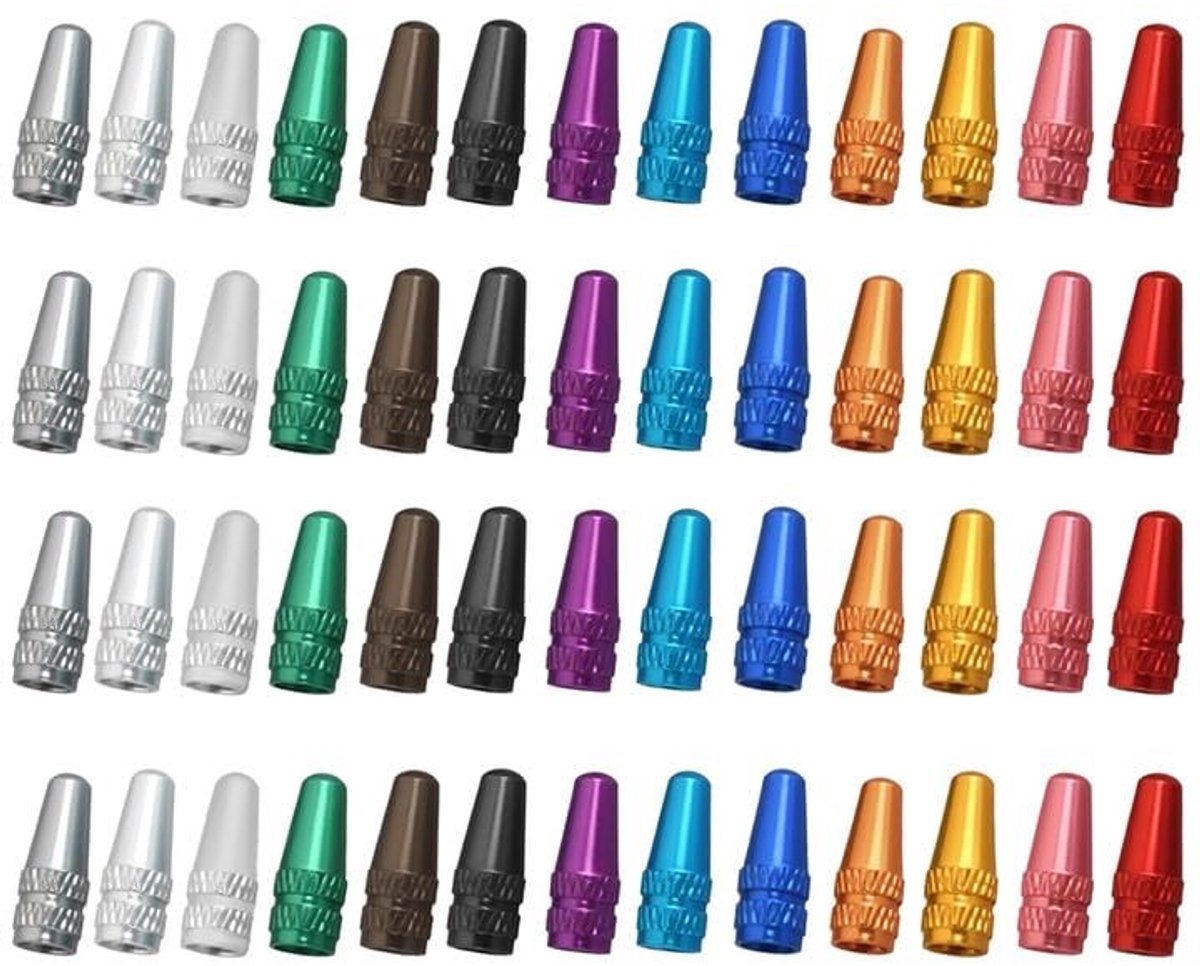 SolidKeus - Set van 52 Presta Ventieldoppen in 13 Kleuren
