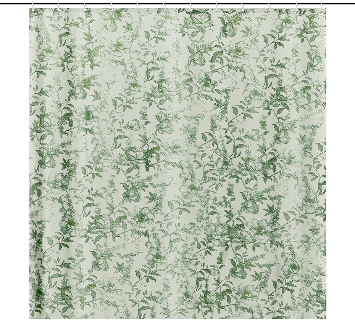 Douchegordijn met Bloemenpatroon, 180 x 180 cm