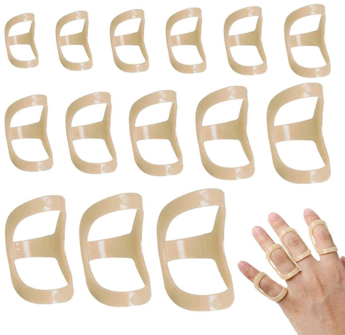 SolidKeus - Set van 14 Vinger Splints voor Alle Vingers