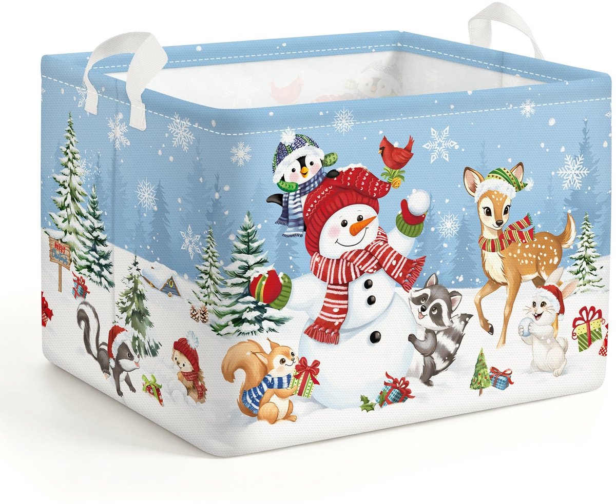 SolidKeus - Opvouwbare Wasmand met Sneeuwvlokken voor Kleding en Speelgoed