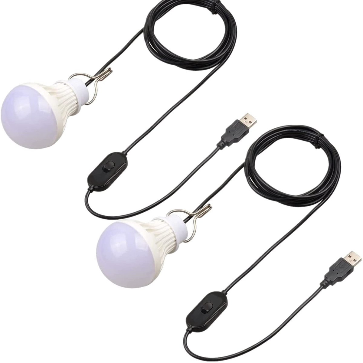 SolidKeus - Set van 2 USB LED Lampen voor Buitenactiviteiten