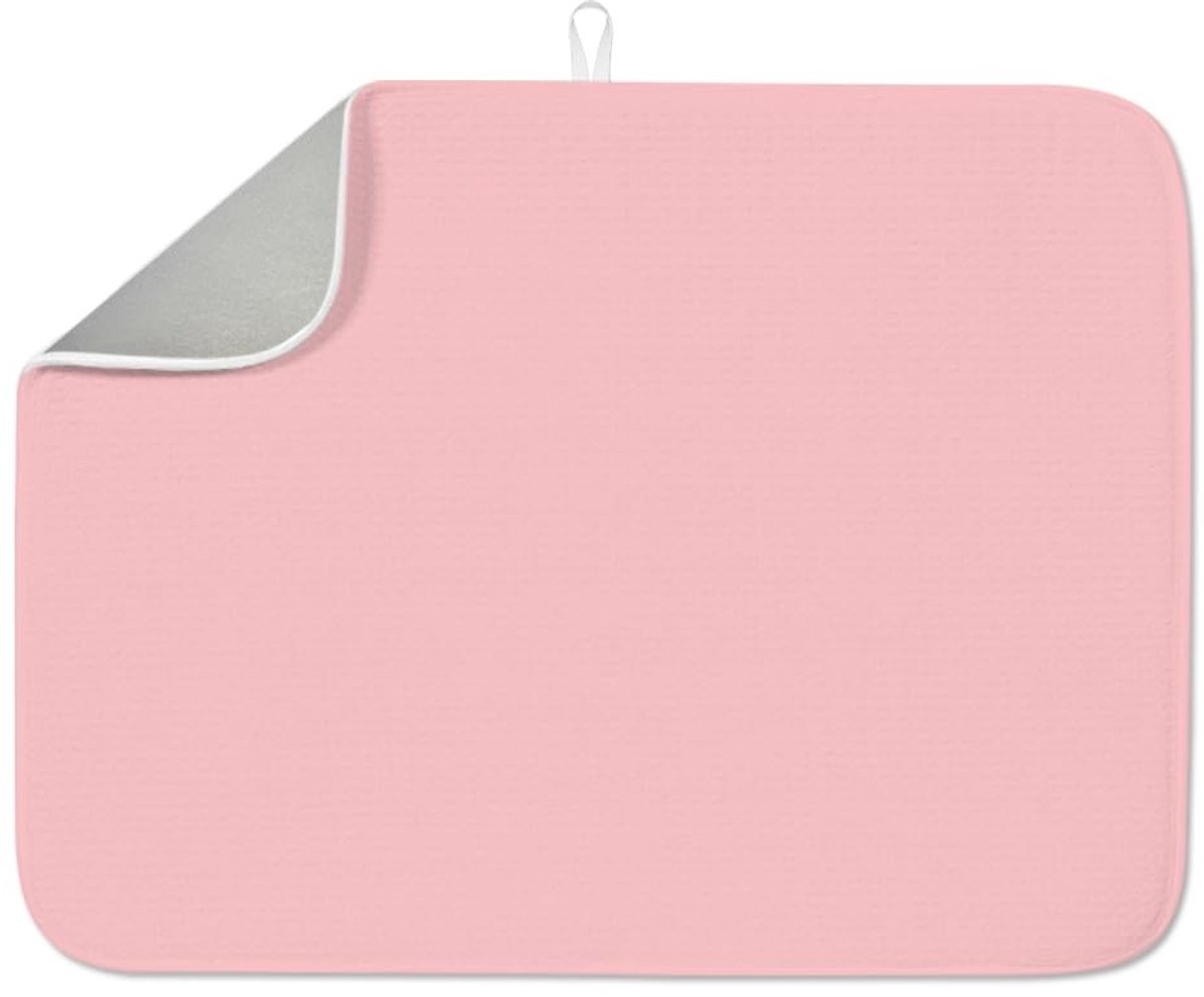 SolidKeus - Effen Roze Microfiber Droogmat voor Keuken