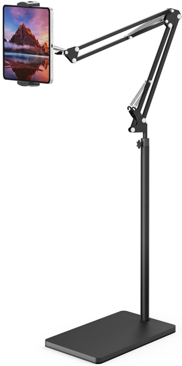 Vloerstandaard - Tablet Standaard - Telefoonhouder - Draaibaar - Stevige Basis - Maak je Handen Vrij - voor 4,7-12,9 Inch