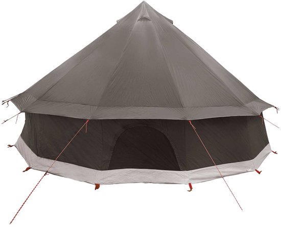 vidaXL - Tipi - Tent - 8-persoons - Bruin - Grijs - Polyester - en - Staal van Vidaxl — afbeelding 5