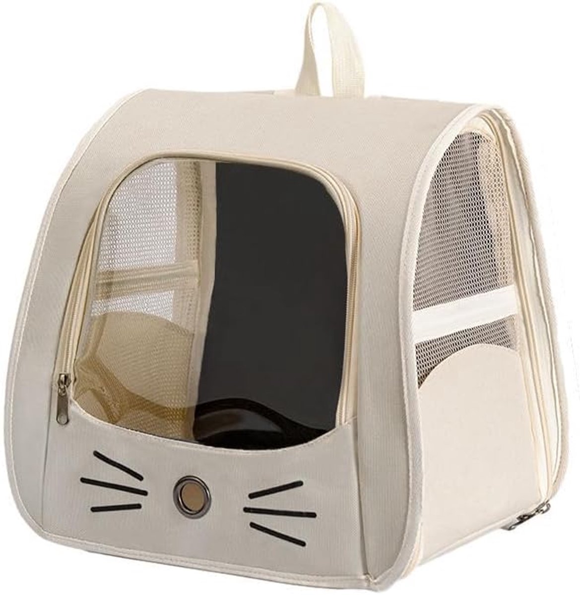 Katten rugzak - katten rugzak transport - katten rugzak reismand - Huisdier Draagzak - Transparante Katten draagtas - Katten draagtas - Huisdierenrugzak - Opvouwbare Katten Tas met Ventilatie en Borstband - 35 x 25 x 35cm