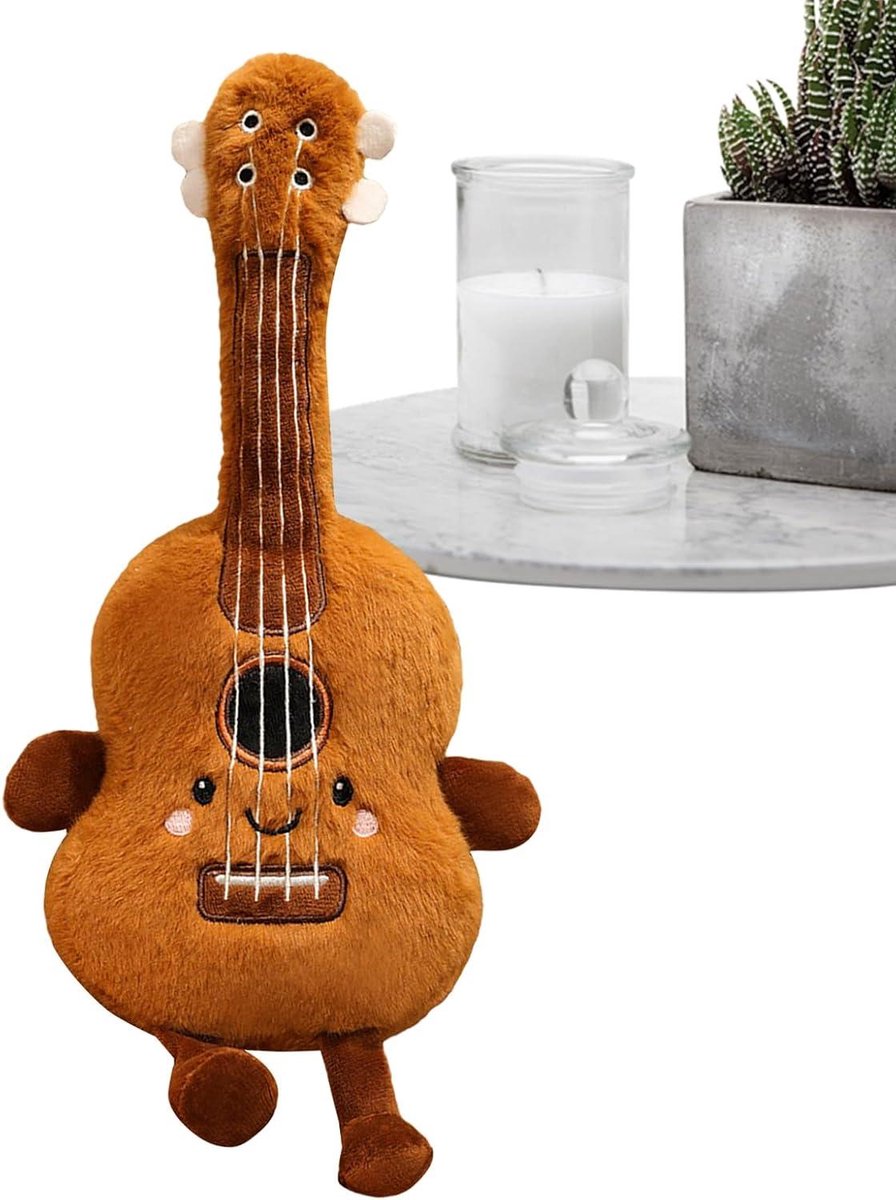 Pluche Gitaar Speelgoed - Muziekinstrument Pop - Decoratie en Cadeau - Realistisch Gitaarontwerp - 39 cm - Niet gespecificeerd