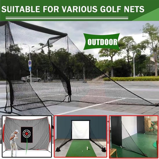 Golf Oefennet - Golf Net - Swing Training - UV-bestendig - 7x7ft - Grijs van GOLF — afbeelding 3