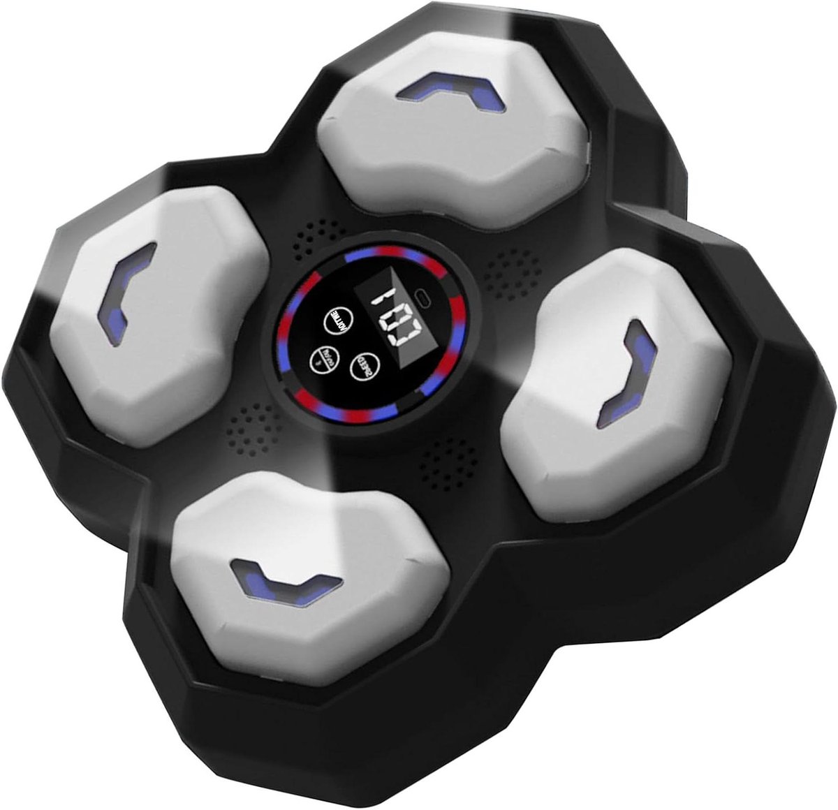 Bokstrainingsmachine - Intelligente Muziektrainer - Fitness Thuis - Interactieve Muziek Training - 28 cm Diameter - Zwart