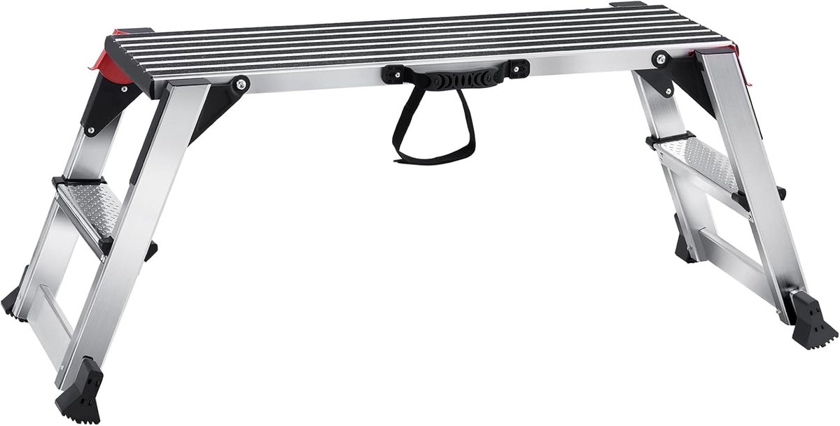 Aluminium werkplatform klapwerkbank 100 x 30 cm - zilver - 200 kg draagvermogen - ideaal voor thuis en werkplaats - ShopVlot
