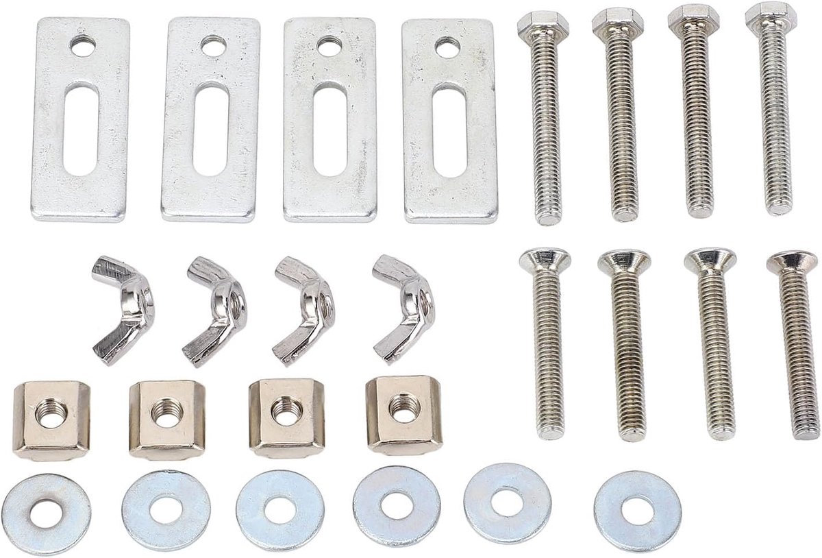 SnelShoppen - 4 Stuks T Track Mini Klemmen CNC Router voor 3018 Serie - Sterke Constructie Aluminium Zinklegering M6 - Perfect voor Houtbewerking en M