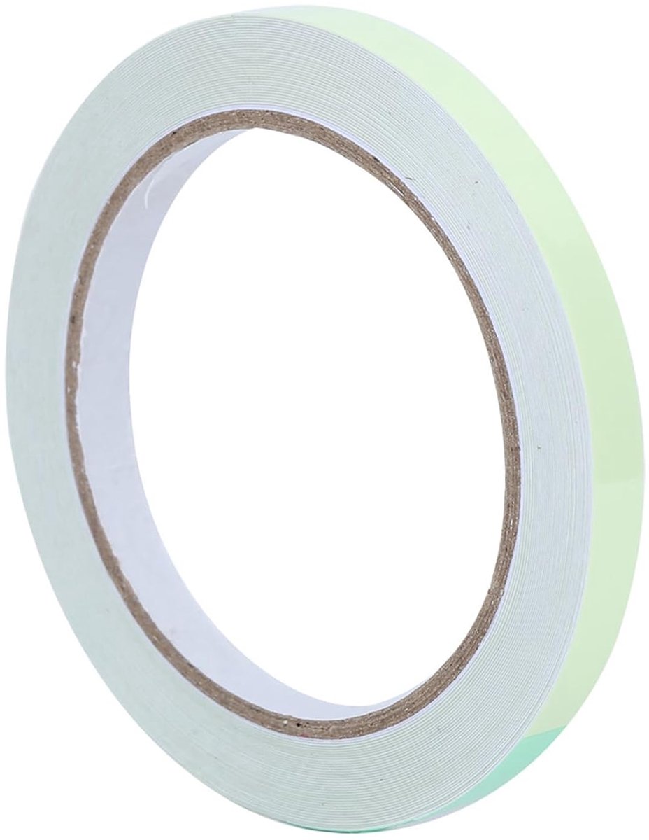 SnelShoppen - Lichtgevende tape 10 mm x 10 m - Groen vlamvertragend, duurzaam, waterdicht en vuurvast plakband voor veiligheid, noodgevallen, binnen e