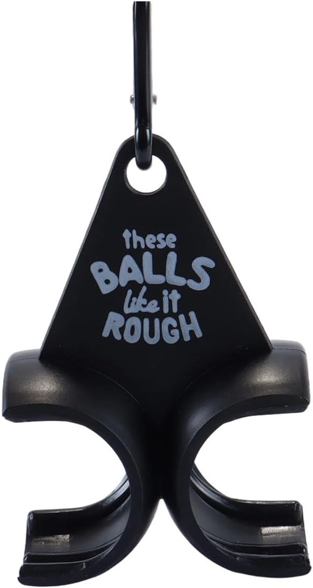 SnelShoppen - Grappige Golfbalhouder met Stevige Clip voor Golftas Riem - Zwarte ABS Golfaccessoires - Handige Golfbalhouder voor Golfbaan en Oefenter