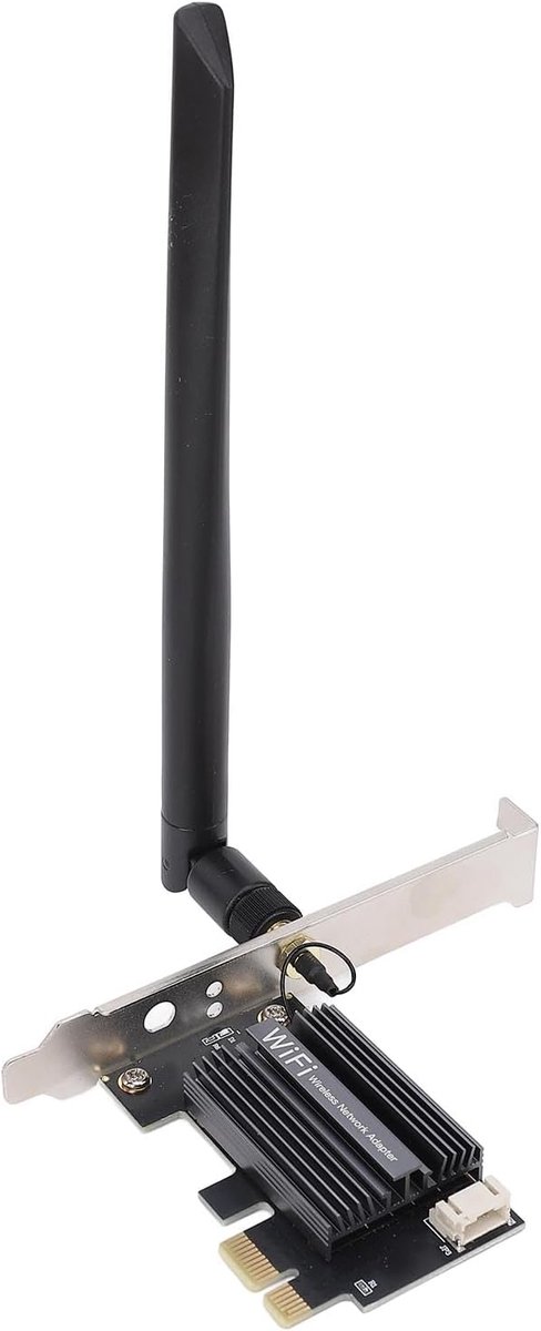 SnelShoppen - 900Mbit/S Dual Band Bluetooth 5.2 PCI-E Netwerk Kaart voor Desktop PC WiFi6, Stabiliteit voor Gaming en Streaming, Compatibel met Window