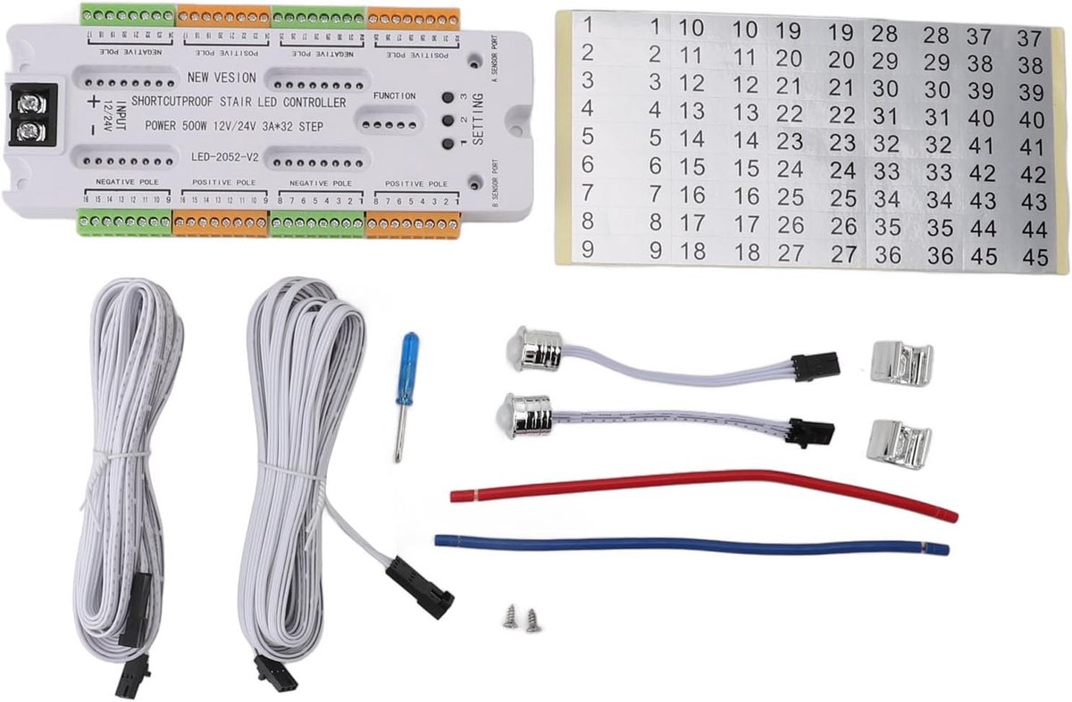 LED Trap Licht Controller - Bewegingssensor Verlichting - Veilige Verlichting Thuis - Automatische Detectie - 32 Groepen Poorten - Niet gespecificeerd