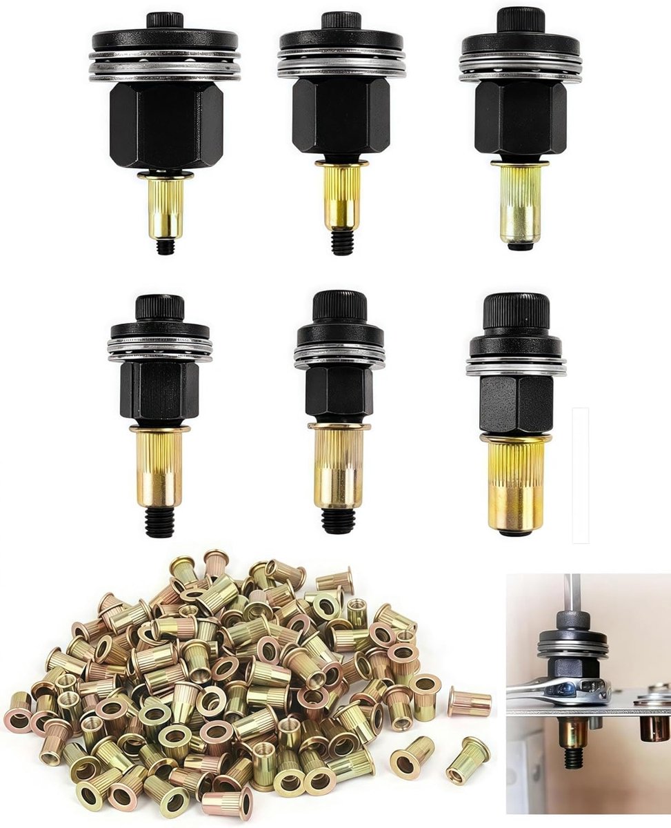 Riveting Nut Tool Set for M3 M4 M5 M6 M8 M10 Rivet Nuts Set Rivet Nut Set Rivet Nut Tools (186) - ShopVlot