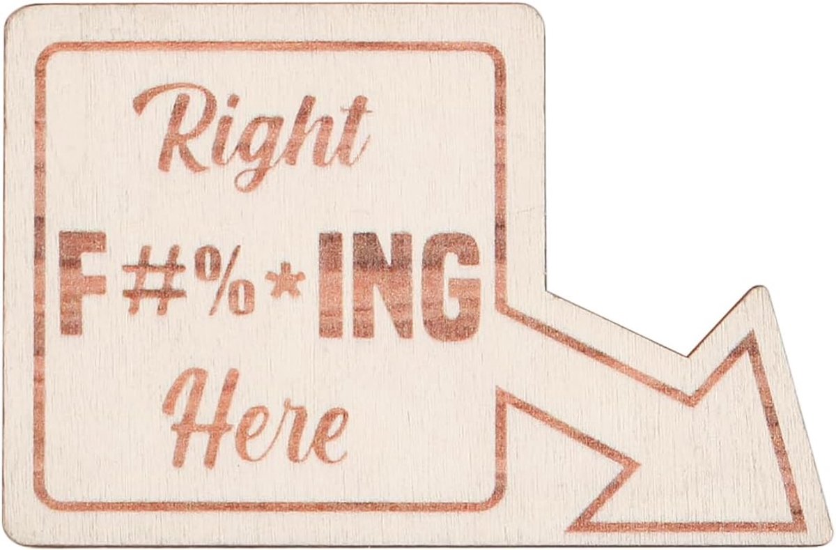 SnelShoppen - Grappige 8-Bal Pocket Marker, Unieke Houten Golfbal Marker met Humor, 1 Stuk, Perfect voor Golfen, Golfaccessoires voor Mannen