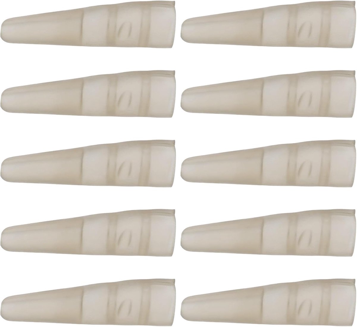 SnelShoppen - 10 Stuks Visslang Carp Vissen Terminal Aas 17x4x1.5mm Transparant Bruin - Ideaal voor Karpervissen en Verhoogt Aas Stabiliteit