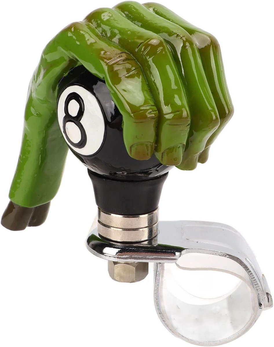 SnelShoppen - Stuurwielknop Groene Handvorm Power Handgreep Wiel Knop Steerwiel Spinner 3 Cm Fixeerring Diameter Voor Auto's Trucks Tractors Boten