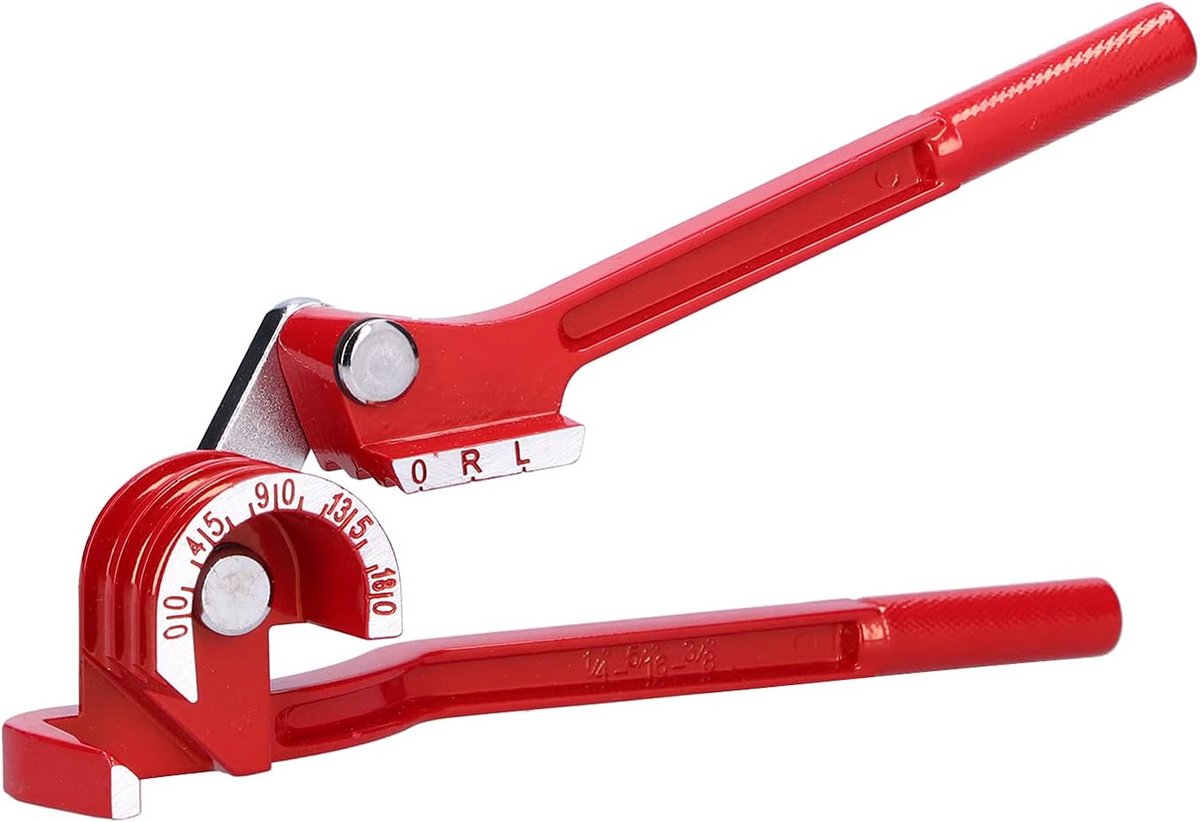 SnelShoppen - Handmatige Buigtool voor Pijpen 180 Graden - Aluminium Legering Rood voor 6 mm/8 mm/10 mm Water/Gas/Cooling - Compact en Draagbaar