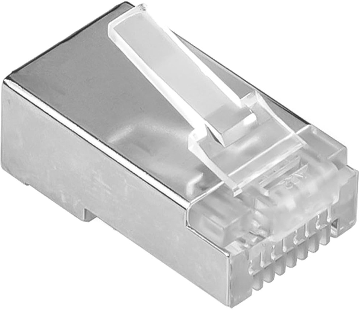 SnelShoppen - 50 Stuks RJ45 Connectors, Cat5E/Cat5 Ethernet Plug, Transparante Grommet Aansluitingen voor Ethernet Kabel, Perfect voor Thuis en Kantoo