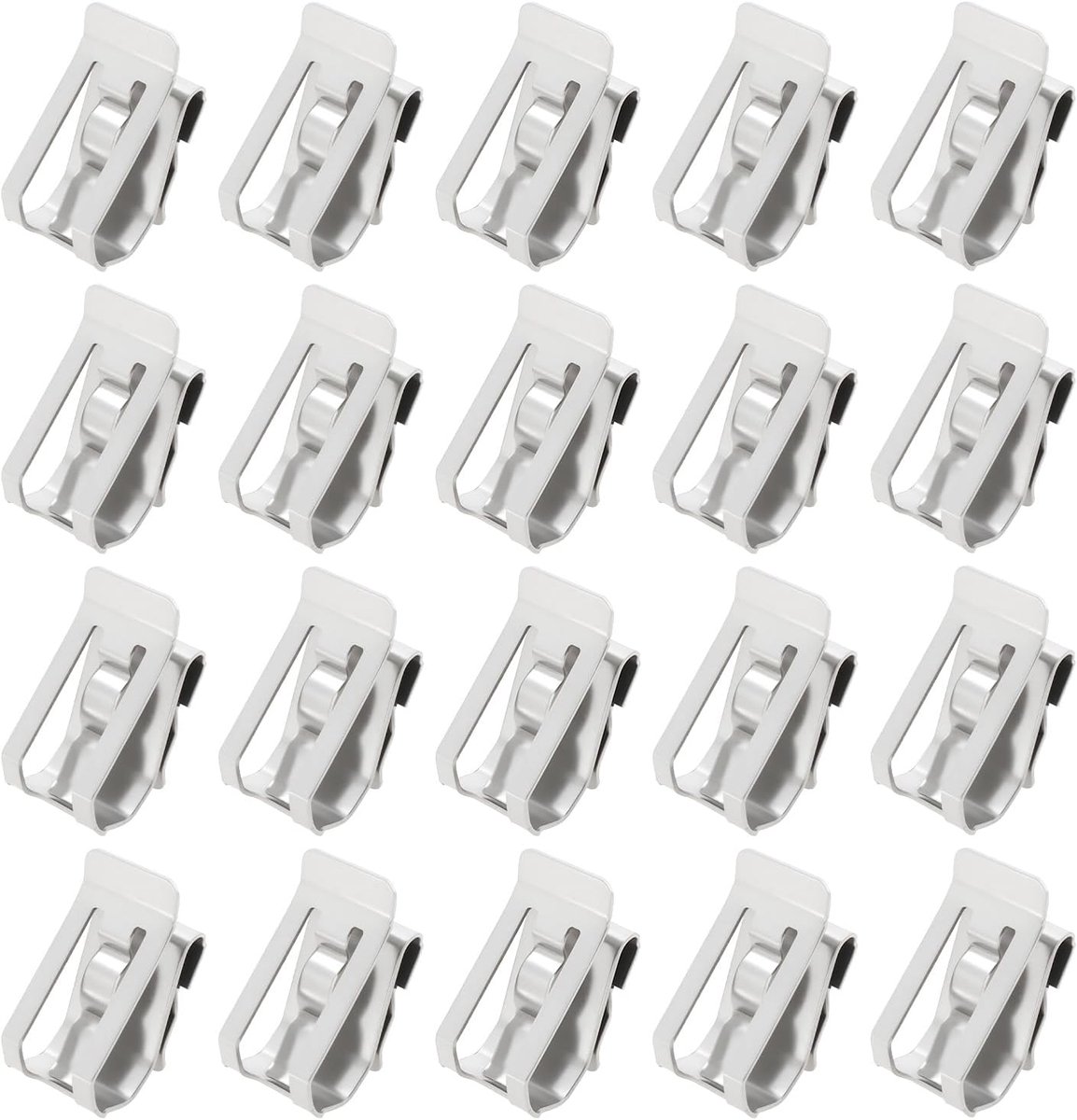 SnelShoppen - Set van 100 Zonnepaneel Kabelclips, Roestvrij Staal, Geschikt voor 2 x 4 mm² - 6 mm² Fotovoltaïsche Kabels, Kabelbeheer, Tuin, Buiten, I