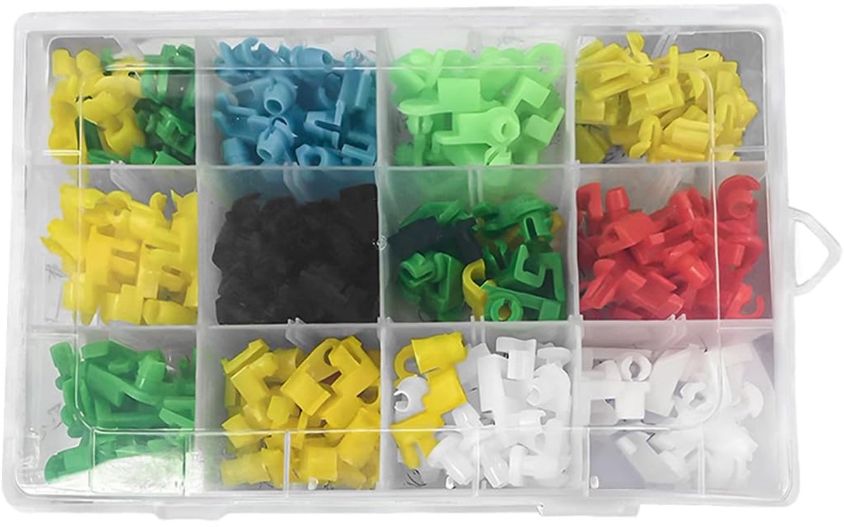 SnelShoppen - 160 Stuks Deur Slot Clips, Deur Bar Bevestigingsclips, Decoratieve Strips voor Deursloten, Duurzaam PA Materiaal, Herbruikbaar en Milieu