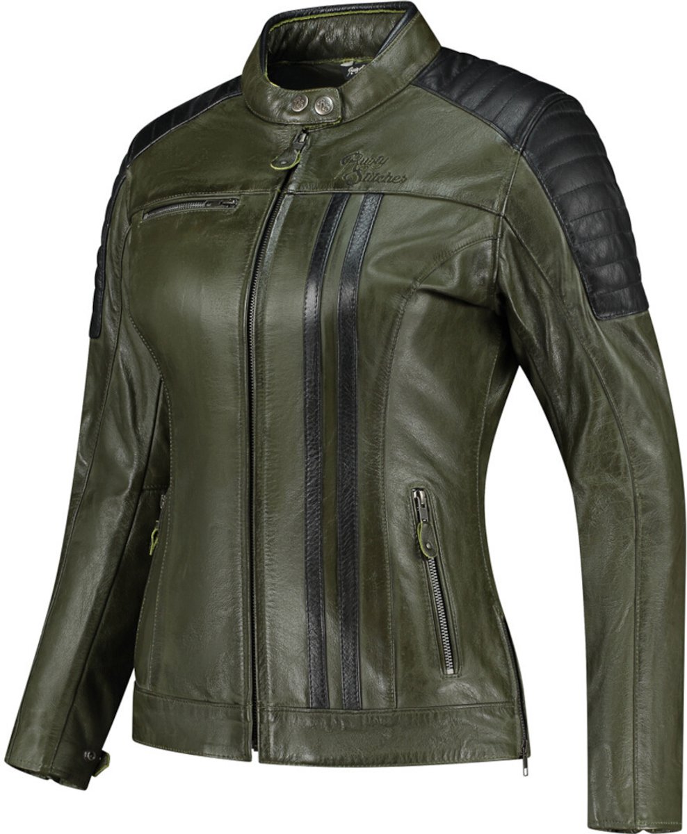 Rusty Stitches Alice Dames Motorfiets Leren Jas -