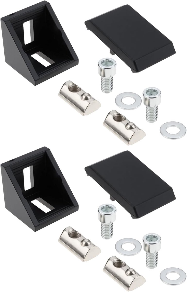 SnelShoppen - 10-delige 3030 Serie Aluminium Profiel Verbinder Hoekbeugel voor Meubelverbinding - Aluminium Hoekstukken 30x30mm voor DIY Projecten