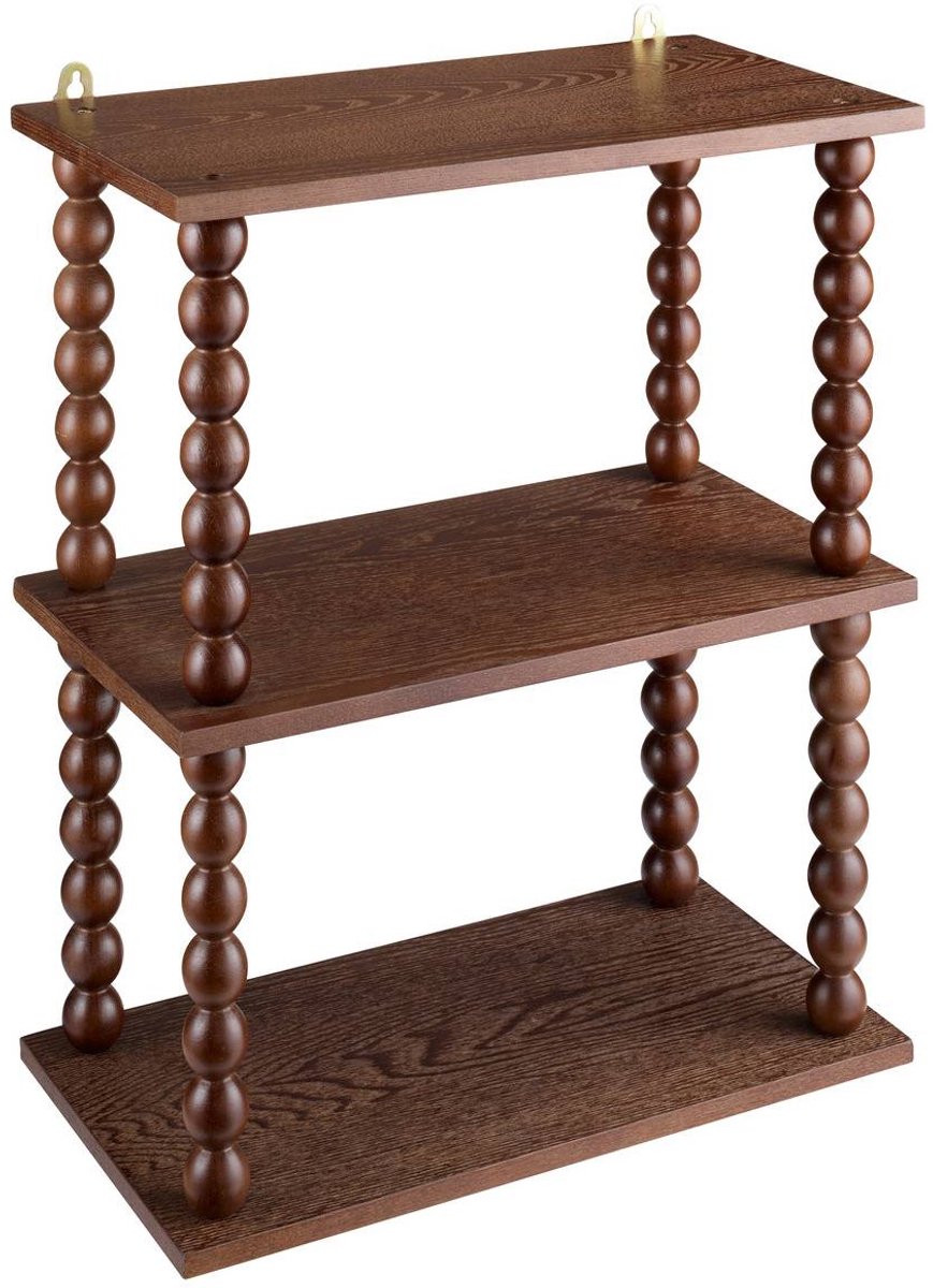 3 Etages Wandplank - Zwevende Wandplank - Opbergplank - Wandrek - Decoratie & Opbergen - MDF - 40 x 22 x 50 cm - Bruin