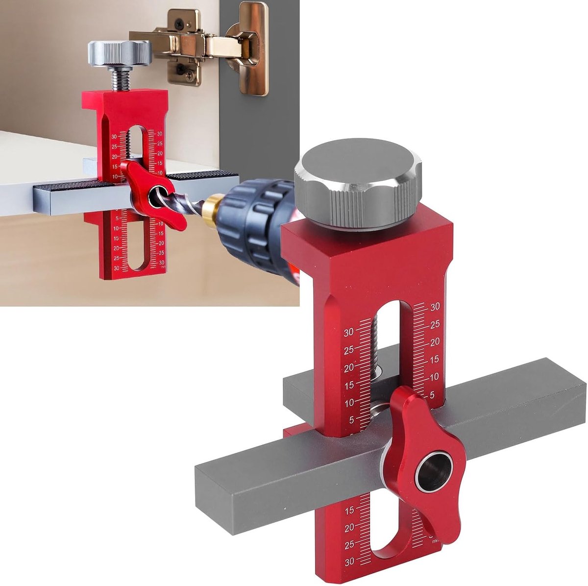 SnelShoppen - Cabinet Deurmontage Positionering, 0-40mm Deurmontage Hinge voor Keuken, Badkamer en Meubels - Sterke Compatibiliteit en Nauwkeurige Pos