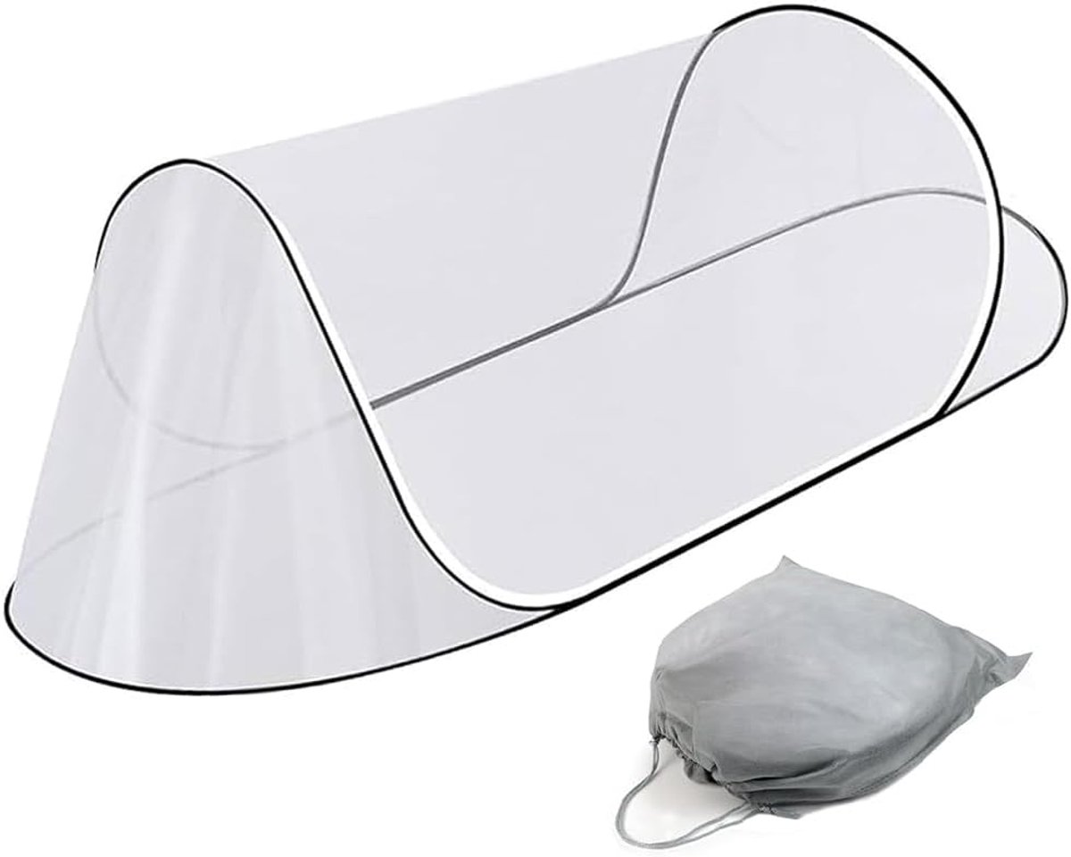 Foldable Mosquito Net, 200 x 80 x 22 cm, Pop Up Mosquito Net for Travel, Portable Camping Tent with Zip, Mosquito Net - ShopVlot