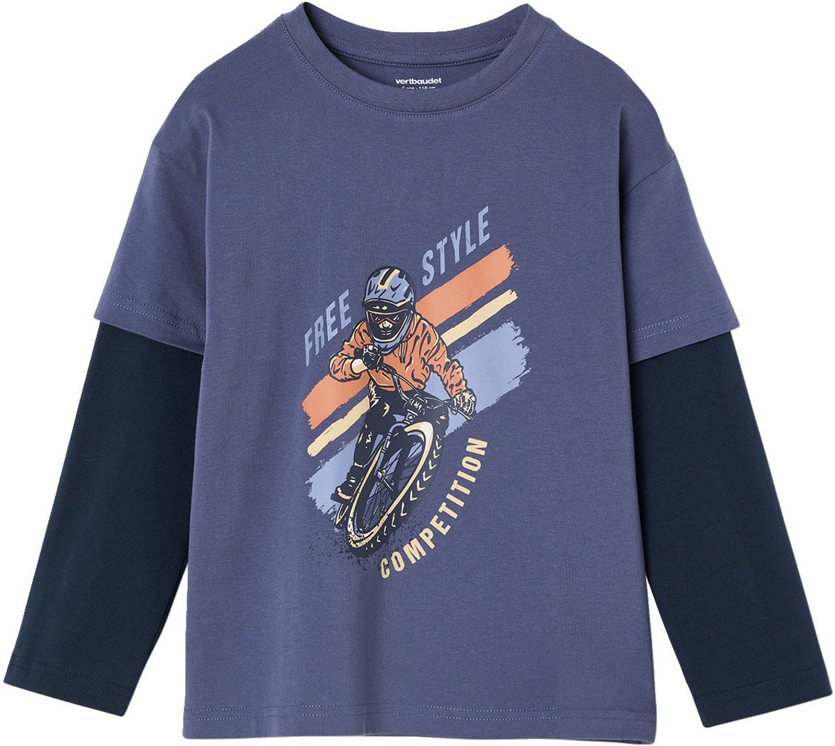 Vertbaudet Jongensshirt met dubbele mouwen