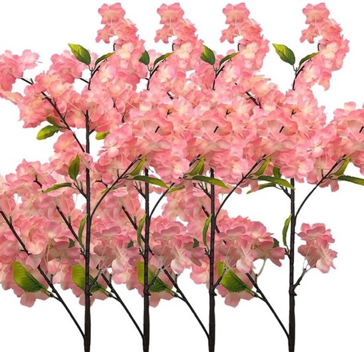 Set van 4 kunstmatige kersenbloesems, decoratieve bloemen voor huis, tuin, bruiloften en feesten, perfect voor elke gelegenheid